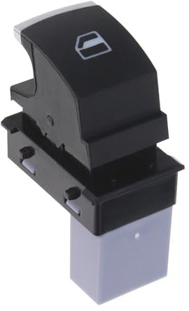 VGOL Auto-Fensterschalterknopf auf der Beifahrerseite 5ND959855 5K0959855 Kompatibel mit VW Golf MK5 MK6 3-poliger Fensterschalter-Reglerknopf