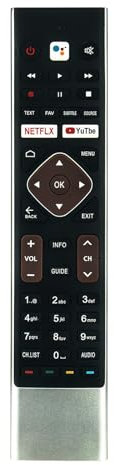 AULCMEET Telecomando Vocale Sostitutivo Compatibile con Qbell TELECOMANDO HDR LED Google TV QT65GX93 QT32GX93 QT55GX23 QT50GX93