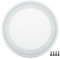 X AUTOHAUX Grilles de haut-parleur rondes 16,5 cm avec vis de montage en fer ABS blanc – Lot de 1