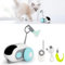 vsshe Jouet pour Chat, 2 Modes Jouet électrique pour Chat et Souris Télécommandé, Électrique Automatique Jouet Interactif pour Chat, Télécommande Intelligente/Rechargeable par USB, Bleu
