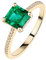 Bishilin Smaragd Ring Echt Gold 750, Trauringe Damen 4-Steg-Krappenfassung mit 1.3ct Smaragd, Eheringe Nickelfrei Verlobungsring für Frauen Größe55 (17.5)