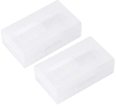 2 Stück Batteriebox, Batteriebox Sortierbox Aufbewahrungsbox,ABS-Batterie-Aufbewahrungsbox, Transparenter Batteriebehälter für 2 Batterien 20700 Batterie, 9 X 8 X 2,5 Cm