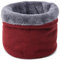 BARFULKER Winter Halsschlauch Herren Damen Warm Gefüttert Schal - Schlauchschal Halswärmer Gesichtsschal Fleece Loop Schal Winddichte Gesichtsmaske,Rot