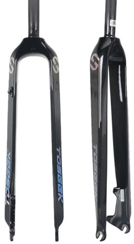 BSFHQS Fourches Avant en Carbone 26 27,5 29 Pouces Fourche Rigide VTT 1-1/8'' Fourche De Vélos De Frein À Disque À Tube Droit pour Vélos d'escalade De Course 9 * 100mm QR(26in)