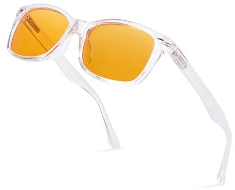 MOSSLIAN Blue Light Blocking Glasses-Gaming Glasses-Blue Blocking Glasses Men Womens-Migraine Glasses-Anti Glare Gamer Glasses For Computer Screen,TVs, Mobile Phones-Amber