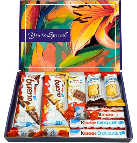 Chocolate Gift Box Hamper, Letter Box Friendly, Perfect for Presents, Surprises and Special Occasions, Bueno, Happy Hippo, Cards, Mini (All Occasions)