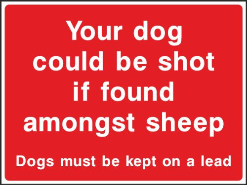 Dogs Must Be Kept On Lead Sticker Self Adhesive Sign [400mm x 300mm] RDN7006 []