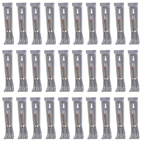 Dachrinnenaufhänger mit voreingesetzten Schrauben für K-Stile, Aluminium-Dachrinnen und Sechskant-Bohrer, 30 Stück