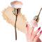OHREN Brosse À Poussière Pour Manucure, 1 pièce, doux, Nail Art, pinceaux ongles, pinceau ongles manucure, brosse à ongles, accessoires ongles, pour manucure et maquillage (rose)