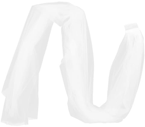 IMIKEYA Brautschleier 2 Meter Beige Einlagig mit Kamm Hochzeitsaccessoire für Damen Fließend Glatt Einfache Fixierung