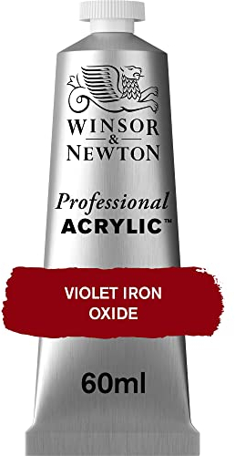 Winsor & Newton 2320691 Professional Acrylfarbe in Künstlerqualität, hohe Farbbrillanz & Deckkraft, Archivqualität, 60ml Tube - Eisenoxyd Violett