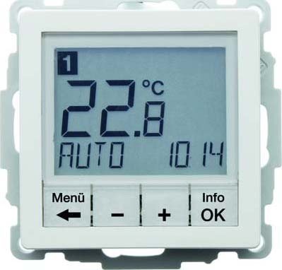 Berker Temperaturregler pws samt 20446089 mit Schließer Q.1 Raumthermostat 4011334354727