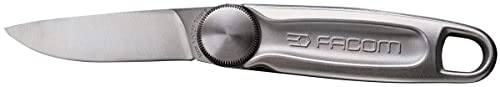 Facom Couteau à Molette - Lame Acier Inoxydable de 673,5 mm - Longueur Totale Ouvert 189 mm et Fermé 115,5 mm - Matériaux Robustes et Durables 840Le.Pb