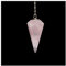 Pendulo Cuarzo Rosa Minerales y Cristales para Curación, Belleza Energética, Meditacion, Medicina Alternativa, Amuletos Espirituales