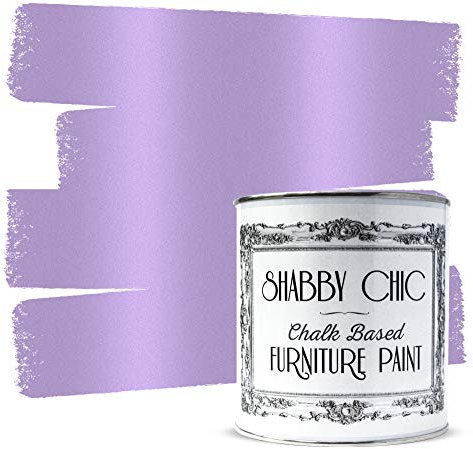 Shabby Chic Chalk Based Furniture Paint: Matt Finish for Furniture, Home Decor, DIY Projects, Wood Paint - Interior and Cabinet Paint 250ml - Metallic Purple