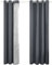 Deconovo Oxford Vorhänge für Wohnzimmer Thermovorhang Gardinen, 175x140 cm(HöhexBreite), Dunkelgrau, 2er Set