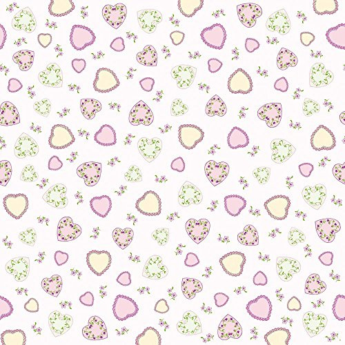 Sovie Home Airlaid Tischdecke Sweet Love in Rosa, 80 x 80 cm, 1 Stück, romantische Herzen mit Floraldesign, weich, saugfähig, festlich, dekorativ, hochwertige Mitteldecke