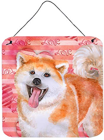 Caroline's Treasures Akita Love Metalldruck, Aluminium, Mehrfarbig, 6HX6W