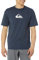 Quiksilver Men's Solid Streak Short Sleeve Rashguard Surf Rash Guard Shirt, Navy Blazer, L UK