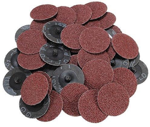MASUNN 50pcs 36 Grit 2 Inch 50mm Roll Lock Sanding Discs Abrasive Tool for Dremel