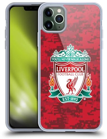 Head Case Designs Officially Licensed Liverpool Football Club Home Red Crest Digital Camouflage Soft Gel Case Compatible With Apple iPhone 11 Pro Max