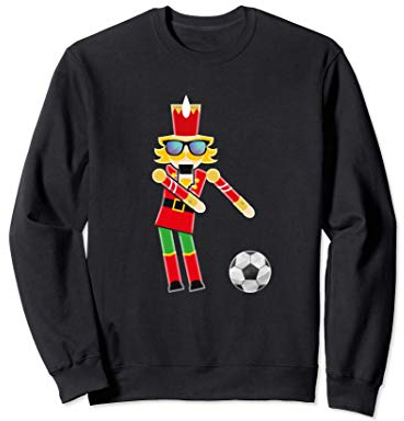 Weihnachten Fußball Flossing Nussknacker Geschenke Sweatshirt