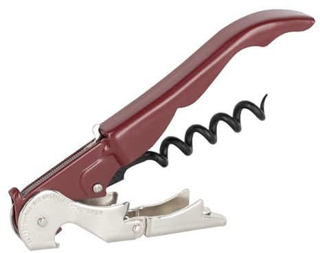 PULLTAP'S GENUINE Slider 900 Bordeaux Kellner-Korkenzieher für den professionellen Gebrauch, hergestellt in Spanien, mit doppeltem Gelenkhebel, Cuttermesser und Flaschenöffner