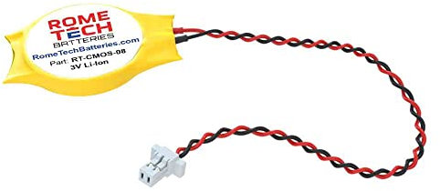 CMOS Battery for HP Compaq NX5000 NX6000 NX6110 NX8200 NW8220 NW8240 - BIOS RTC CR2032 Battery with 2 Pin 2 Wire Cable