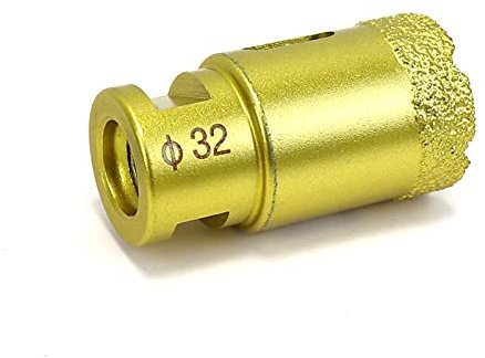 Snowtaros Diamant-bohrkrone M14, Durchmesser 32mm, für Fliesen/Glas/Feinsteinzeug/Granit Marmor Trockenbohren (32mm)