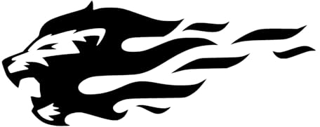 Löwenflammen Tribal Sticker 6 Größen Aufkleber Flammen Lion Tattoo Tribals Auto in 6 Größen und 21 Farben
