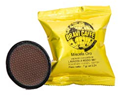 Bravi Caffè - Mélange Oro - 100 Capsules à Café compatibles A Modo Mio