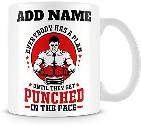 MUGGZ Boxing Mug Personalised Gift – Everybody Has A Plan Until They Get Punched in The Face.