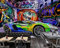 QEETapate Papier Peint Panoramique Doodle De Voiture Papier Peint Nature Intissé Murale Chambre Salon（430cmX300cm）