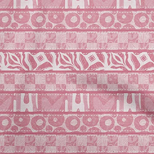 oneOone Baumwoll - Popeline. Rosa Stoff Asiatische Batik Gewebe Zum Nahen Gedruckt Craft Meterware 42 Zoll breit