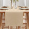 Tischläufer Frühling Modern, Tischläufer Abwaschbar, Tischläufer Leinenoptik, Tischläufer Wasserabweisend, Tischläufer für Esszimmer Party Urlaub Dekoration (Beige Creme, 40 x 140 cm)