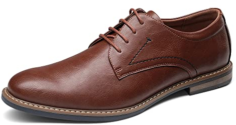 Bruno Marc Herren Anzugschuhe Klassischer Business Schnürhalbschuhe Derby Oxfords Hochzeit Schuhe,Size 47,Braun,SBOX2215M-E