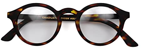 LONDON MOLE® „Graduate“-Lesebrille – coole runde Brille für Männer und Frauen, entworfen für Stil, Komfort und Haltbarkeit – mattes Schildpatt– Vergrößerung +2.5
