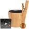 Hochwertige Sauna- Set's inkl. digitaler POOL Total Saunabroschüre, Saunaeimer mit Henkel, Kelle und Thermometer, Bambus