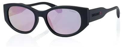 Superdry SDS 5007 Women's Sunglasses 104 Matte Black/Pink Mirror