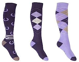 HKM Damen Cardiff Kniestrümpfe, Lila/Flieder, 30-34 EU