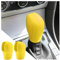 CGEAMDY 2 Stück Auto Schaltknauf Abdeckung, Universal Schaltknauf Abdeckung, Anti-Rutsch Silikon Schaltknaufabdeckung Shift Glove Skin Case Schutzhülle(Gelb)