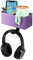 DramLan Desk Organizer with Headphone Hanger Desk Cup Holder for Desk Storage Beverages Phone Holder Clip on Desk Cup Holder Rotating Headphone Hanger and Detachable Desk Storage (Purple), M002