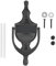 FIXINGS DIRECT® Door Knocker Victorian Urn Door Knocker for Front Door, Classic Door Knocker Universal Fixing Included Or Self Adhesive Door Furniture Front Door Knocker (Matt Black)