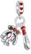 Rimgoris 925 Sterling Silber Charm für Frauen Armbänder und Halskette mit Baseball Handschuh, Fledermaus und Herz Anhänger