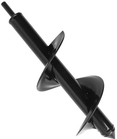 KENDO Auger Drill Bit for Planting Set of 1, Garden Ground Earth Spiral Drill Bits and Bulb Planter Tool for 3/8 Hex Drive Drill, for Post Hole Digger, Bulb Bedding Digging, Plant Rapid Planter