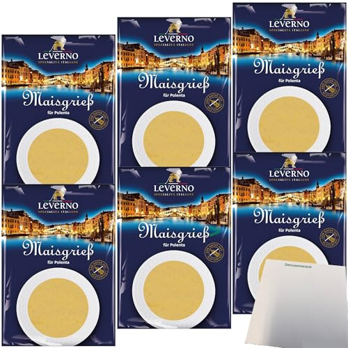 usy Bundle für Leverno Maisgriess 6er Pack (6x1000g Packung) + usy Block