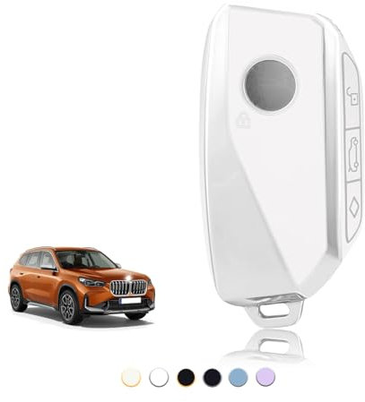 TOOMUME Schlüsselhülle TPU, Autoschlüssel Hülle Passt für BMW 2/3/5/7 Serie U06 X1 U11 X2 U10 X4 X5 X6 X7 XM ix ix1 i4 i5 i7 M3 M5 G05 G07 G70 G81, Schlüsselcover Schutz Schlüsselgehäuse - Smart Key