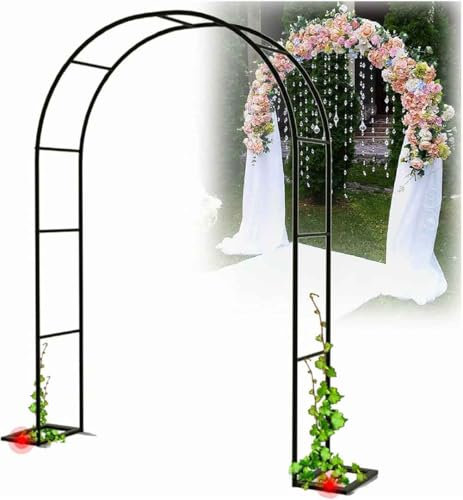 WCQSYY Arco De Jardin para Plantas Arco De Hierro Forjado para Plantas Trepadoras Arco De Rosales para Plantas Trepadoras,Blanca,W3.5M*H2.2M