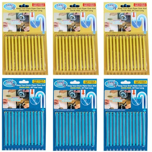 72Pcs Drain Sticks - Easy Flow Scented Sticks for Sink, Toilet, Kitchen & Bathtub