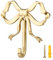Bow Wall Hooks, 9.3x9cm Decorative Knot Brass Purse Hanger, Vintage Gold Coat Rack Mount for Hanging Keys, Hats, Towels, Bags, Umbrella